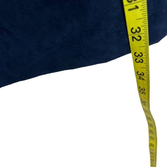 Vintage 90s Dark Blue Faux Suede Short Dress Long Blazer Set Small - Picture 13 of 16